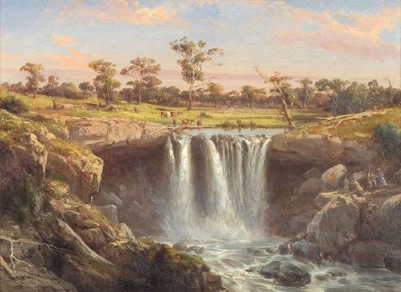 Louis Buvelot One of the Falls of the Wannon France oil painting art
